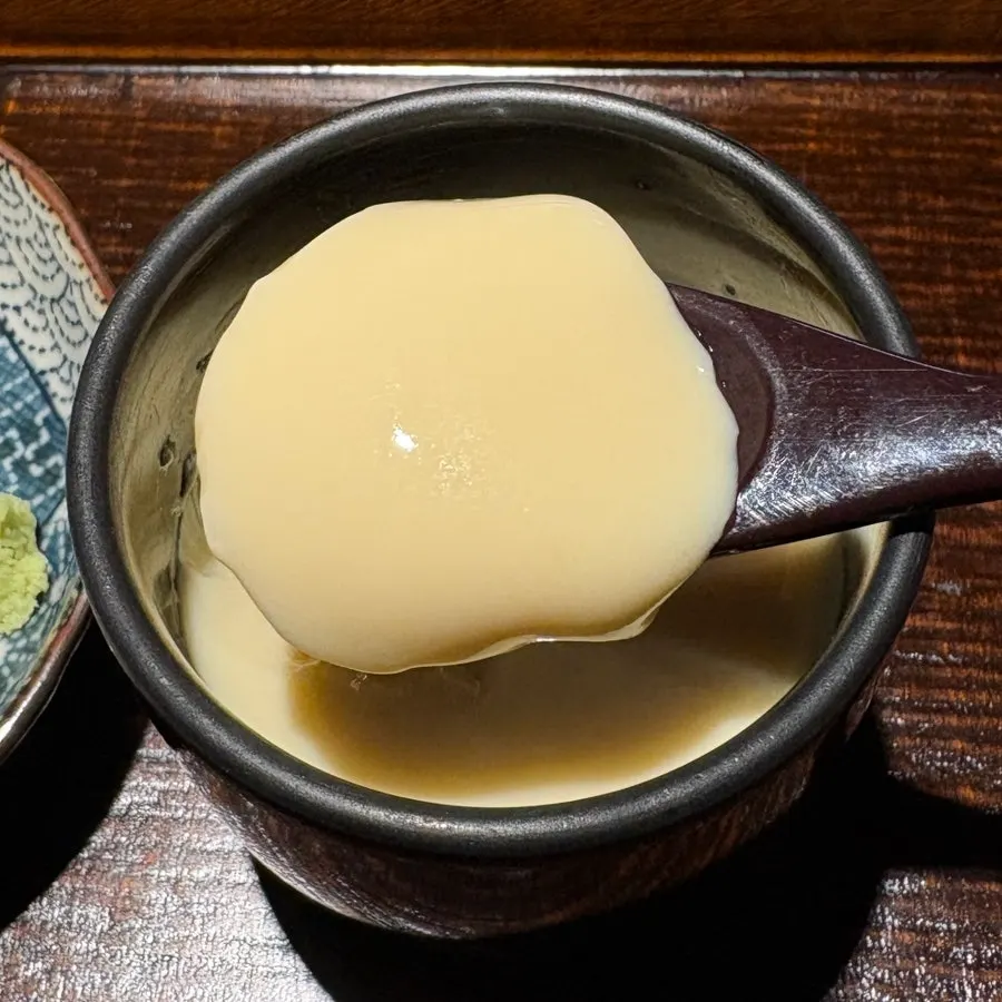 Soft chawanmushi with shrimp