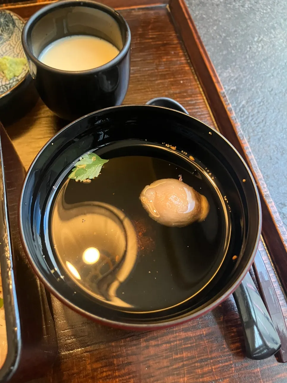 Chawanmushi with shrimp inside