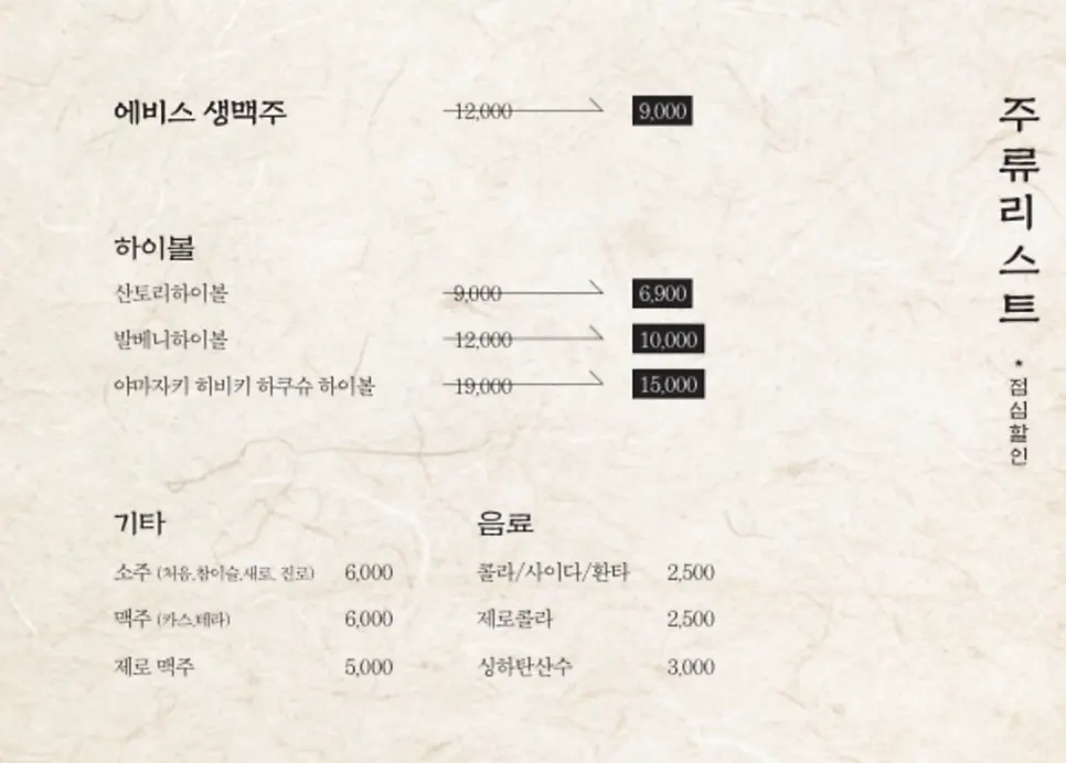 Lunch menu board with the single eel rice bowl option