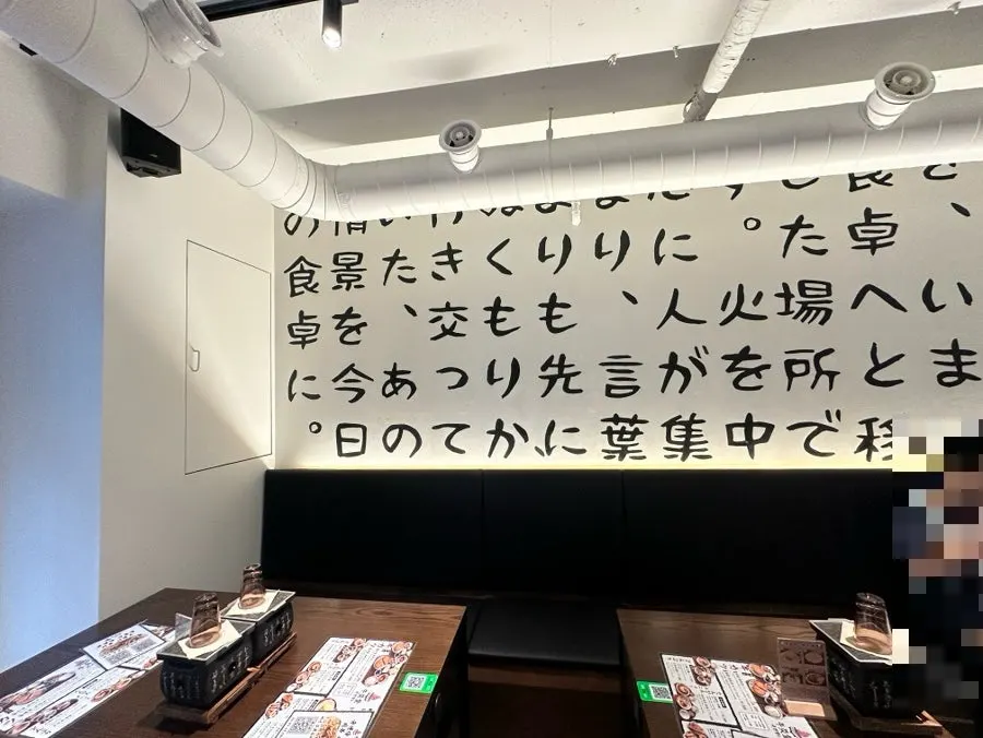 Restaurant tables with generous spacing