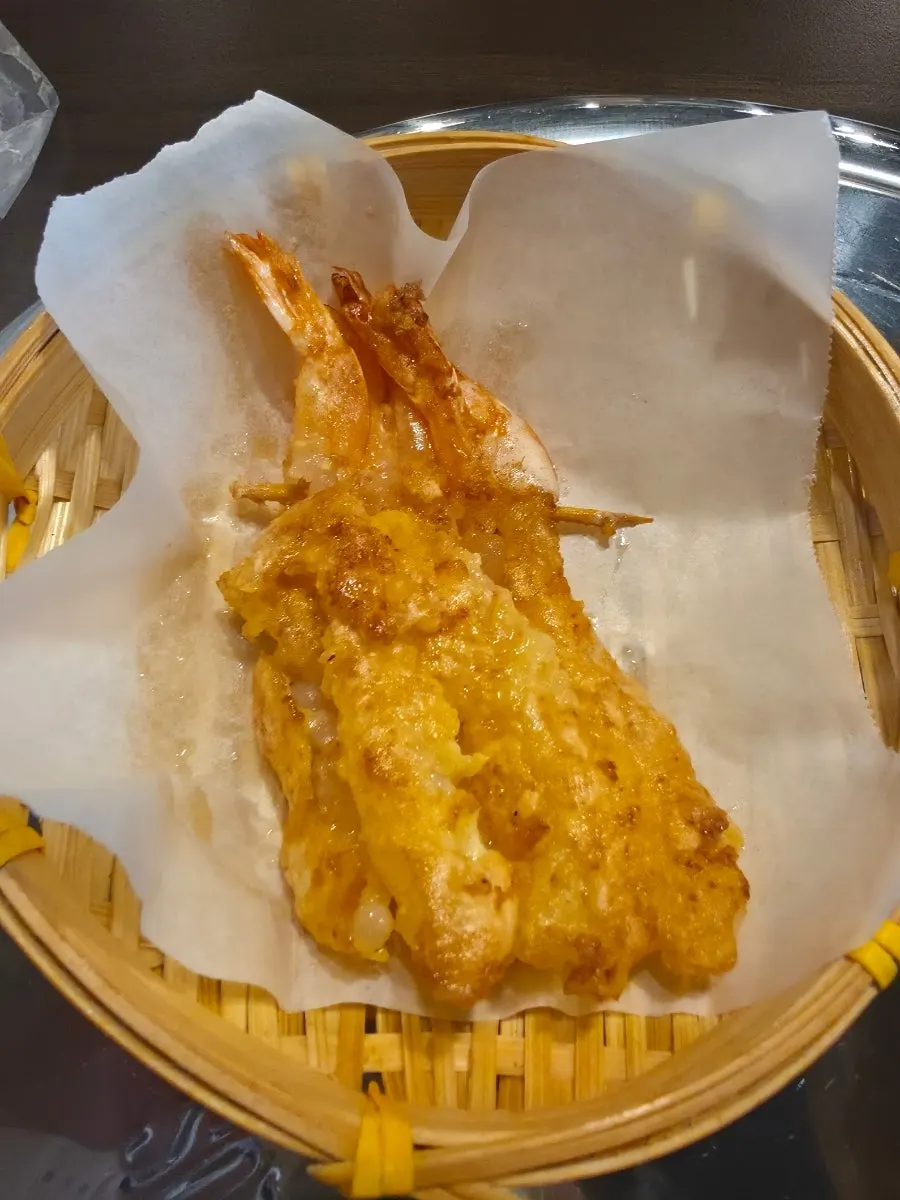Neungi hanbang gamjatang and shrimp pancake solo set table setting