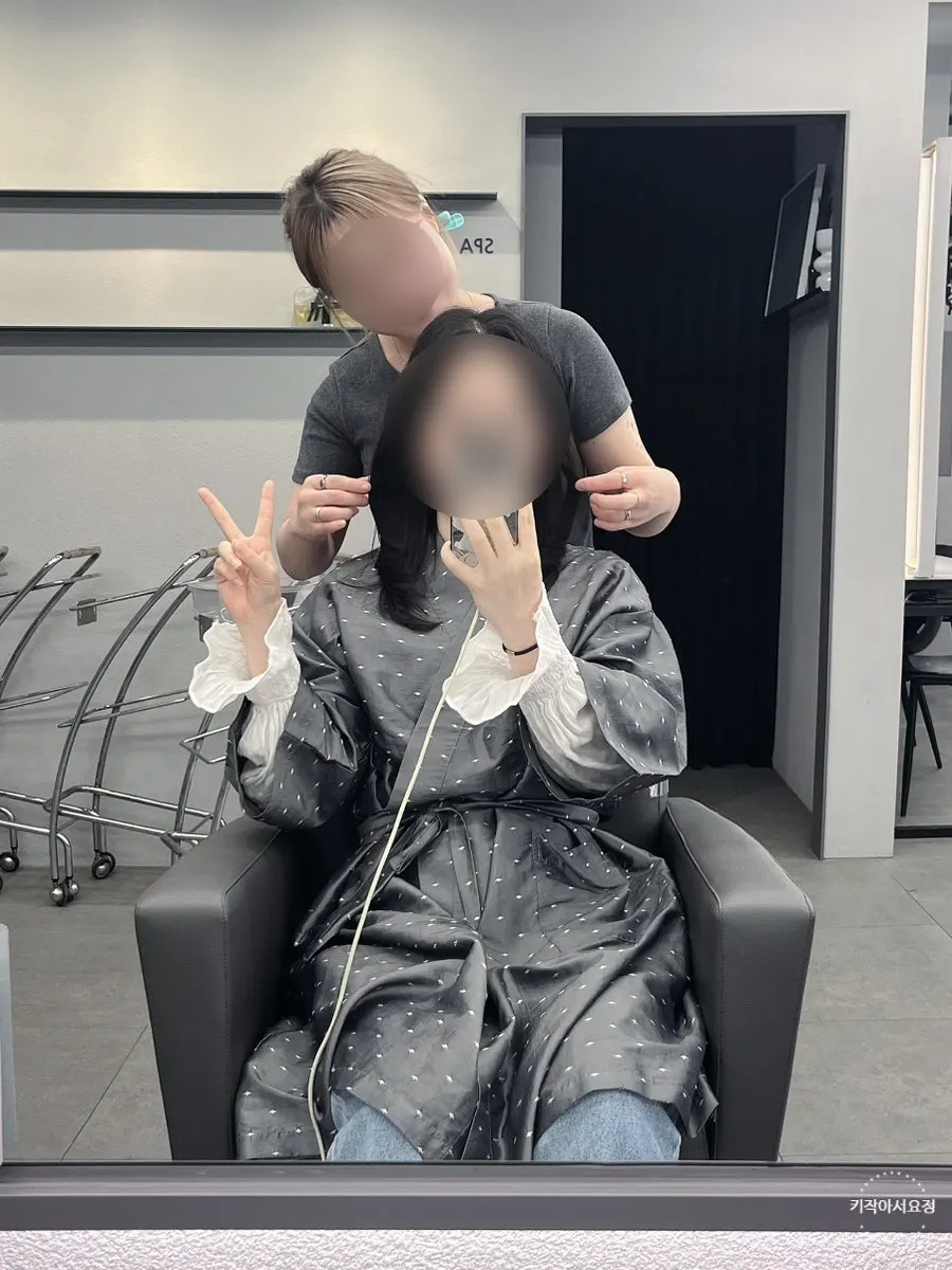 클리닉 전후 모발 정돈감 비교 사진