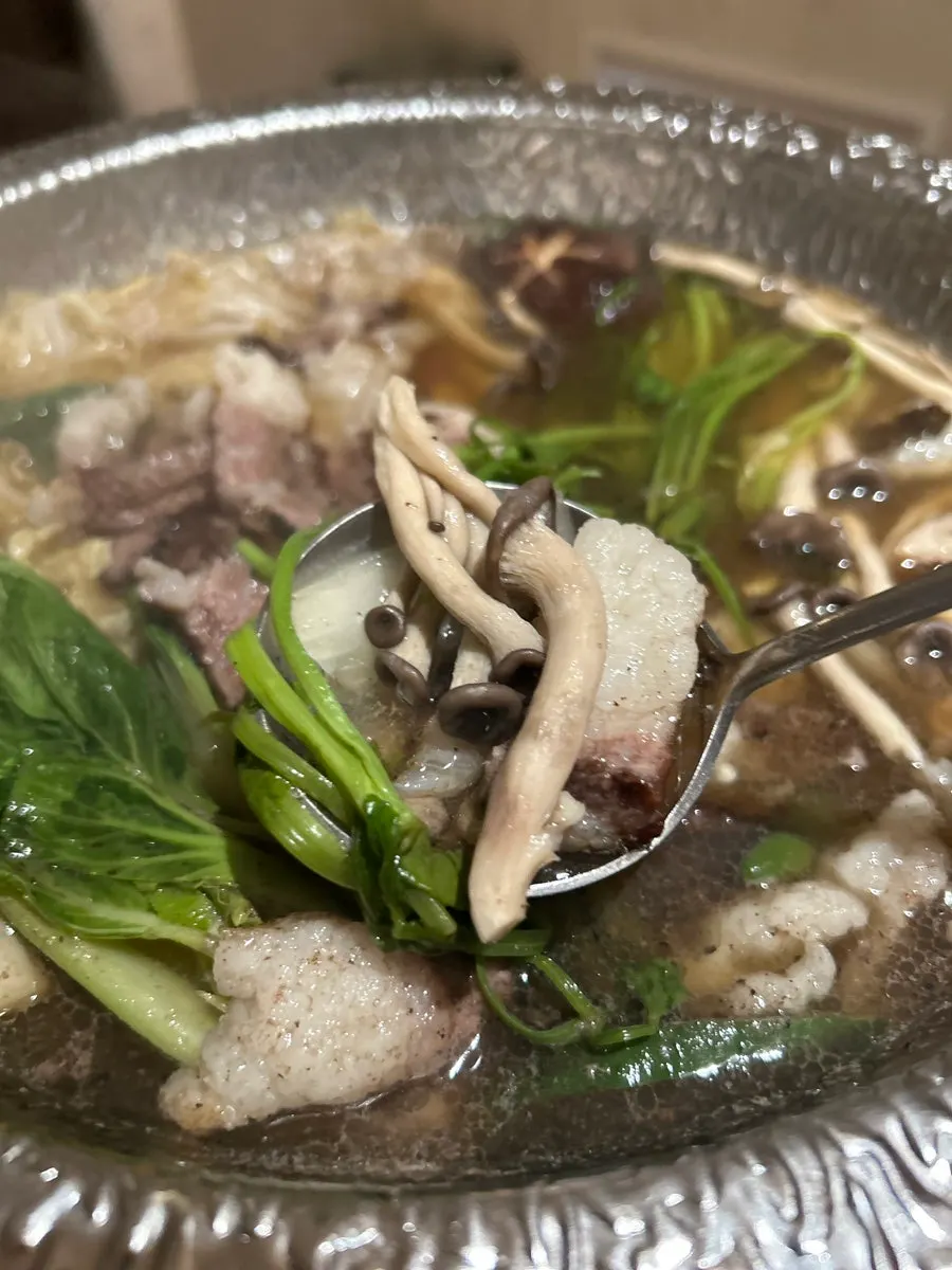 Korean beef brisket eaten with sansho pepper