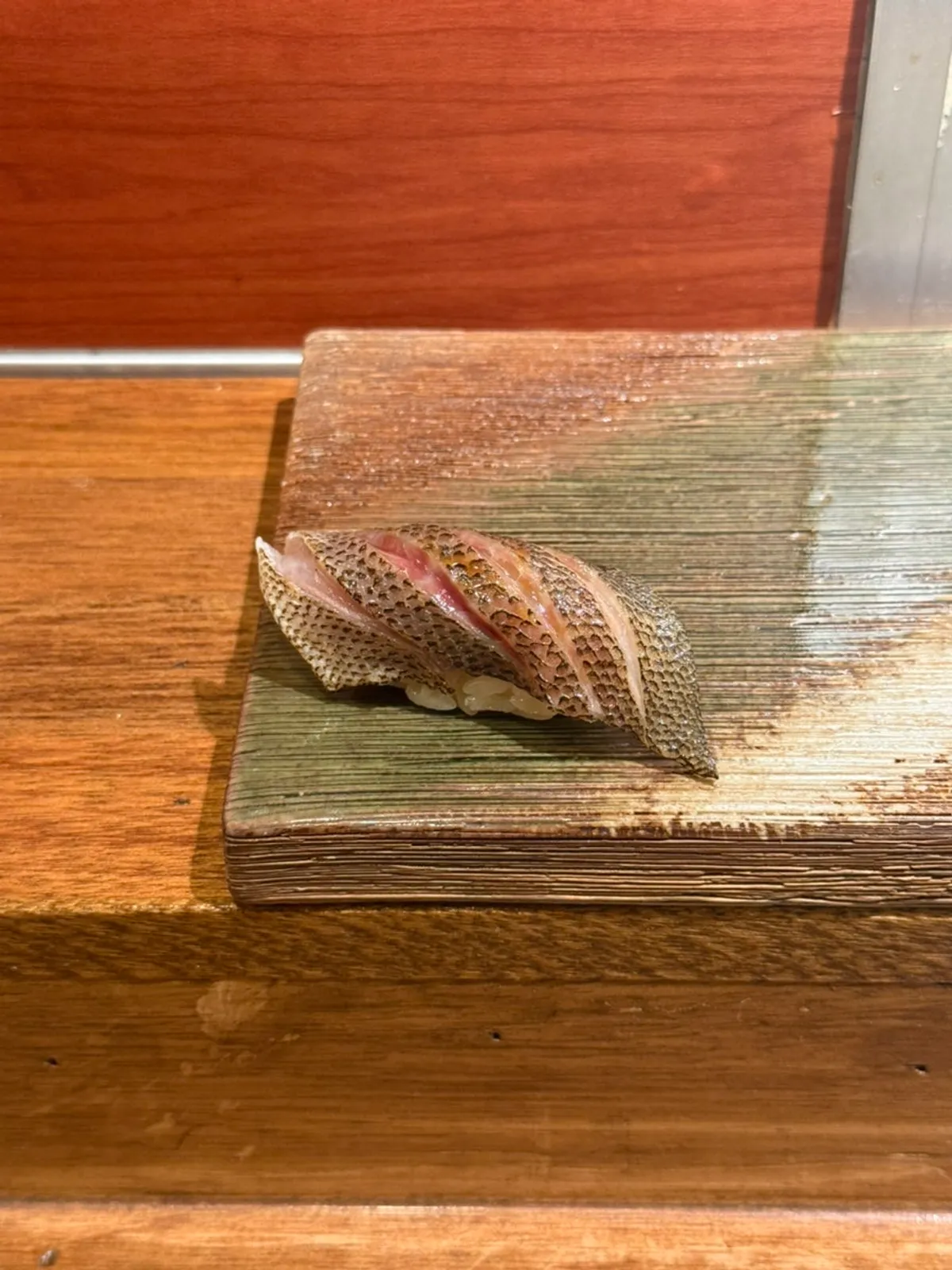 Nigiri sushi served at Sakai's counter