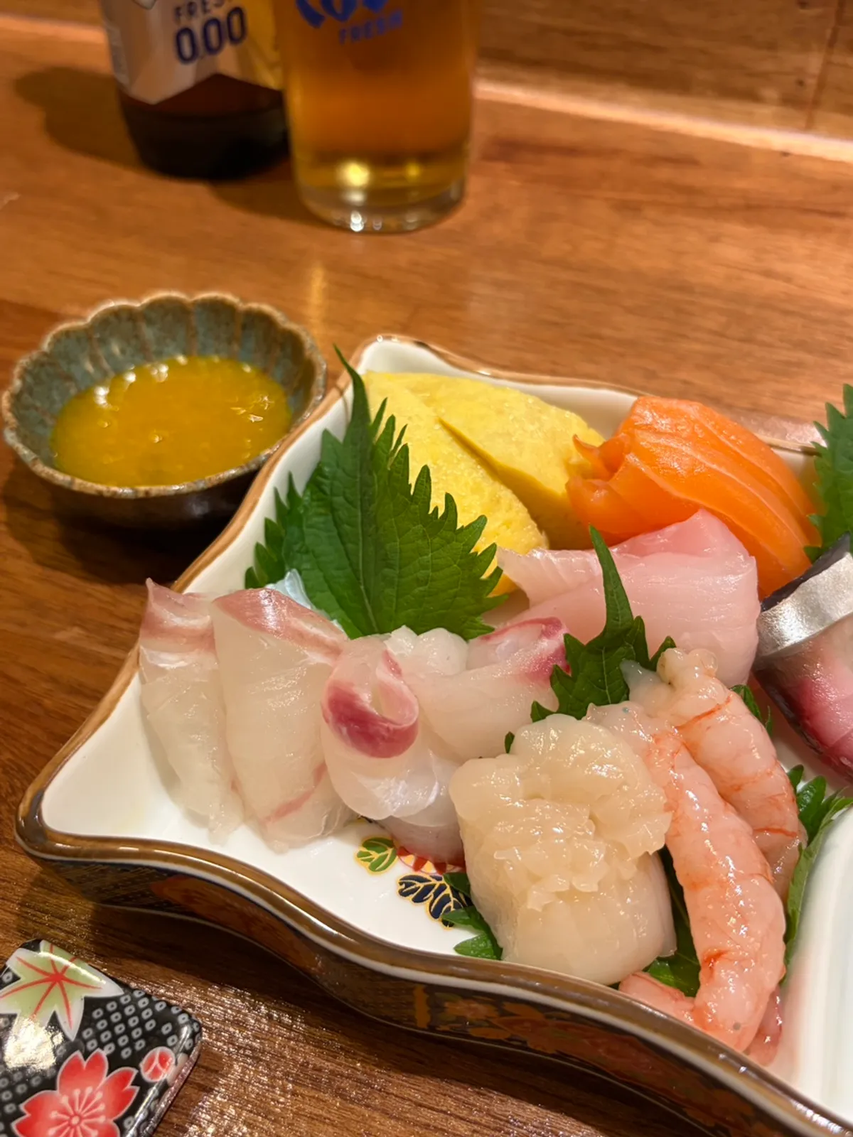 A plate of Sakai's sashimi moriawase