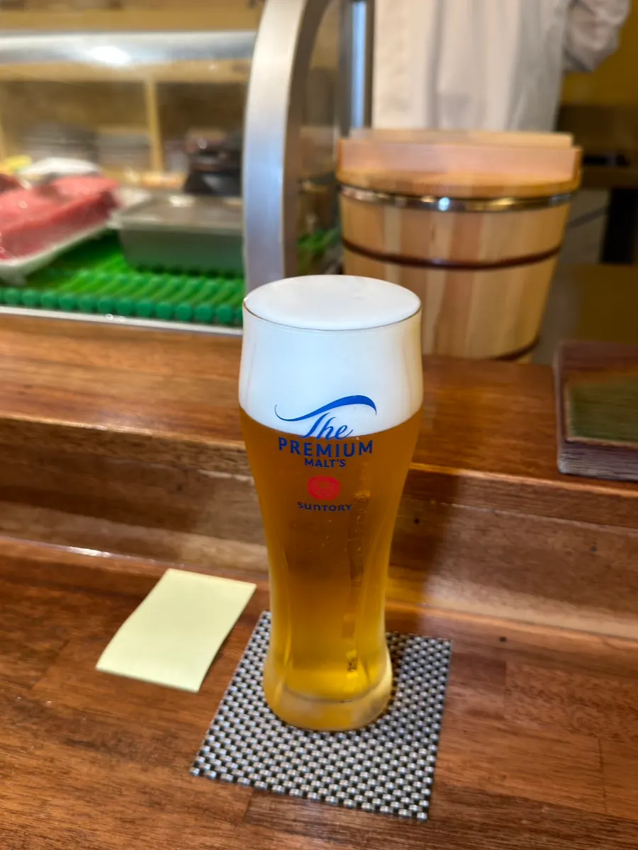 산토리 생맥주 한 잔