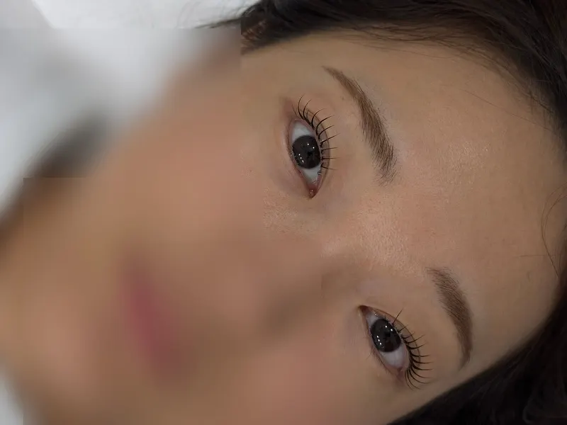 가닥가닥 정리된 속눈썹 클로즈업