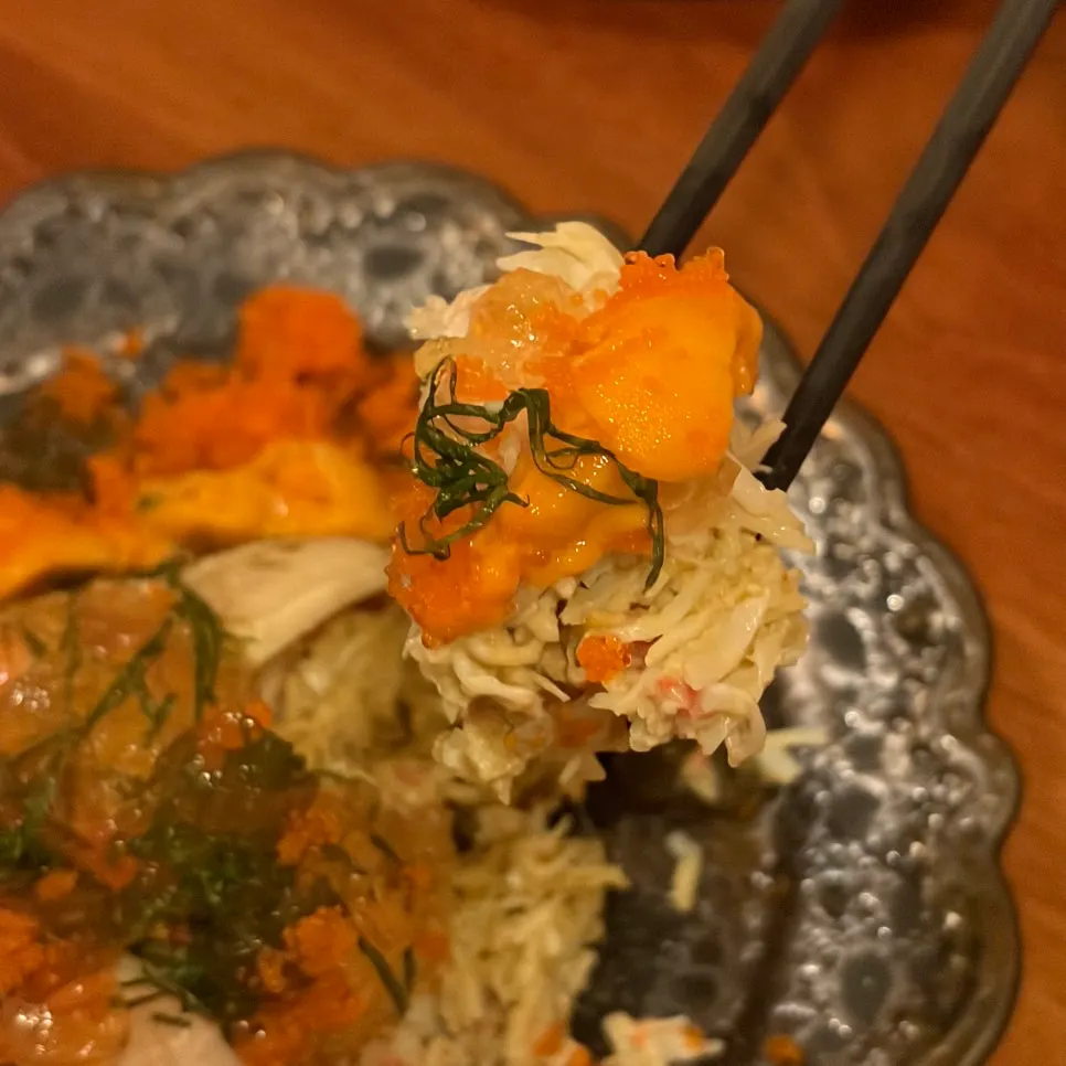 사케와 함께 즐긴 대게 요리 상차림