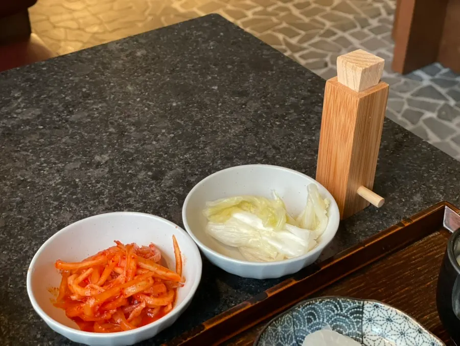Musaengchae, baek kimchi dan sancho
