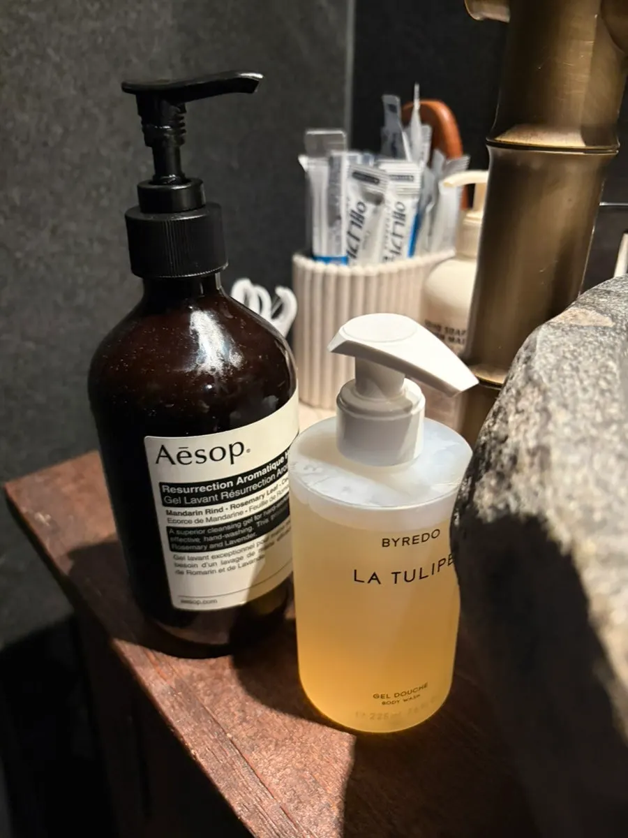 Fragrant restroom amenity selection