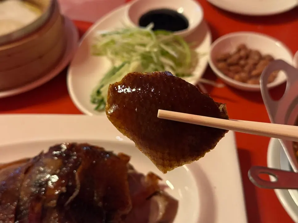 Crisp Peking duck skin