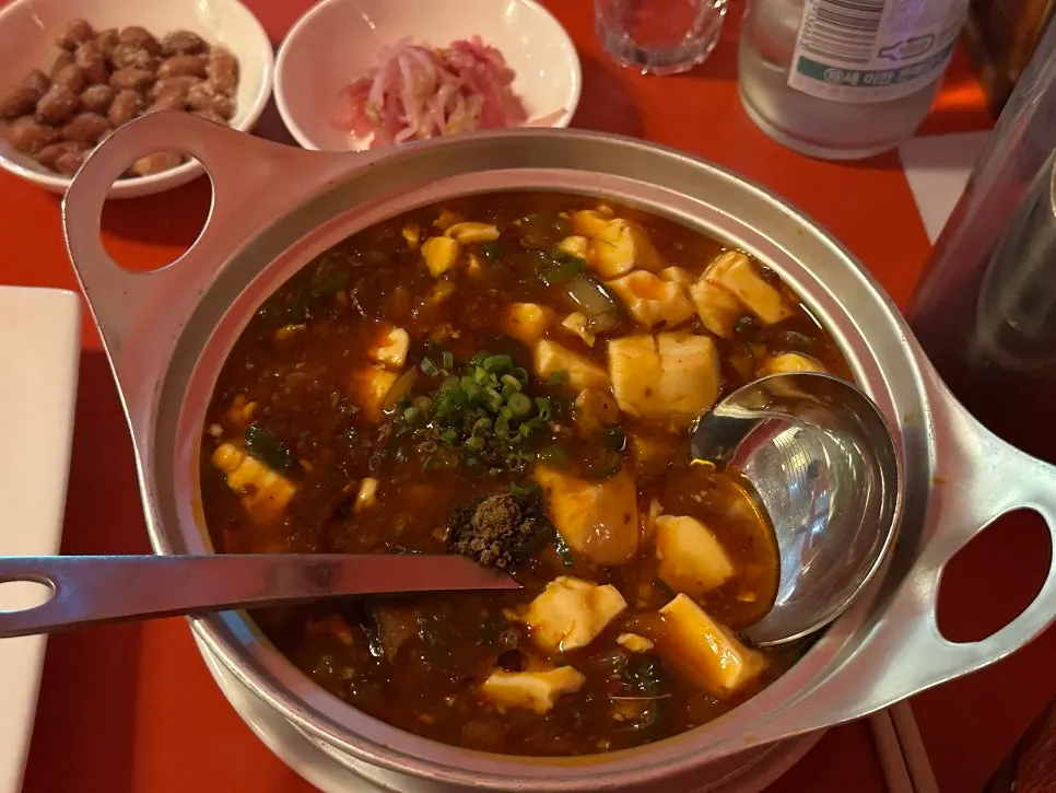 Mala mapo tofu with dried tofu