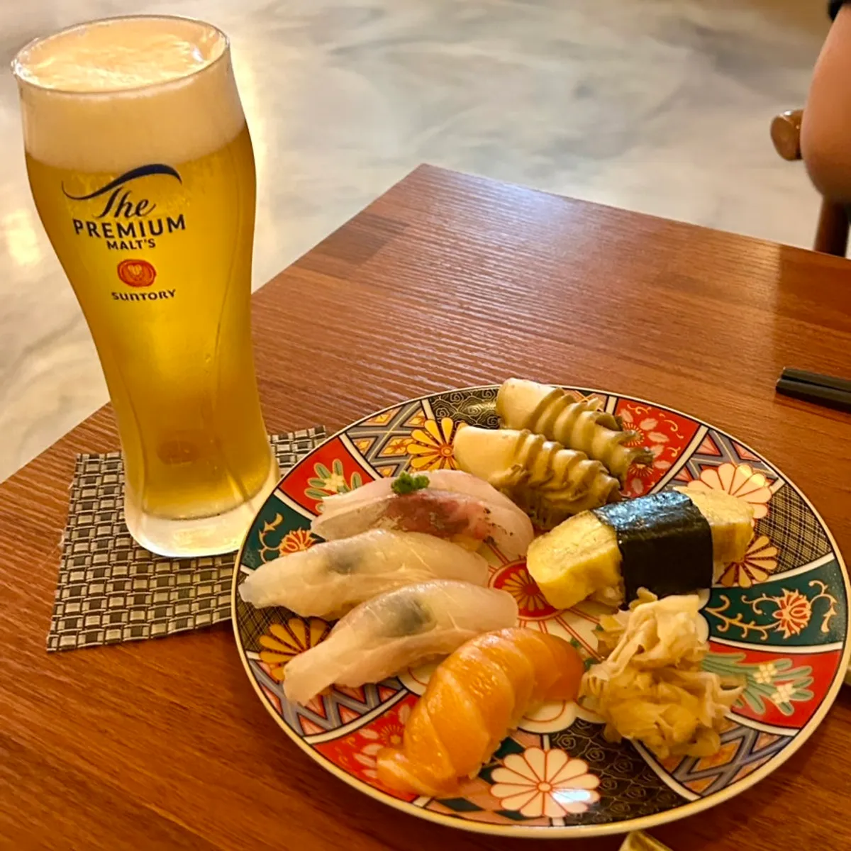 사카이 초밥과 생맥주 마무리 사진