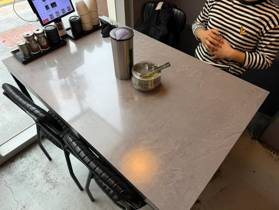 Dining hall with group seating and tables