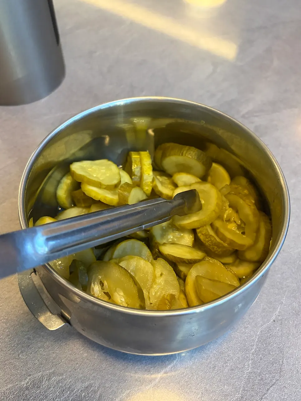 Plate of basic pickle side dish