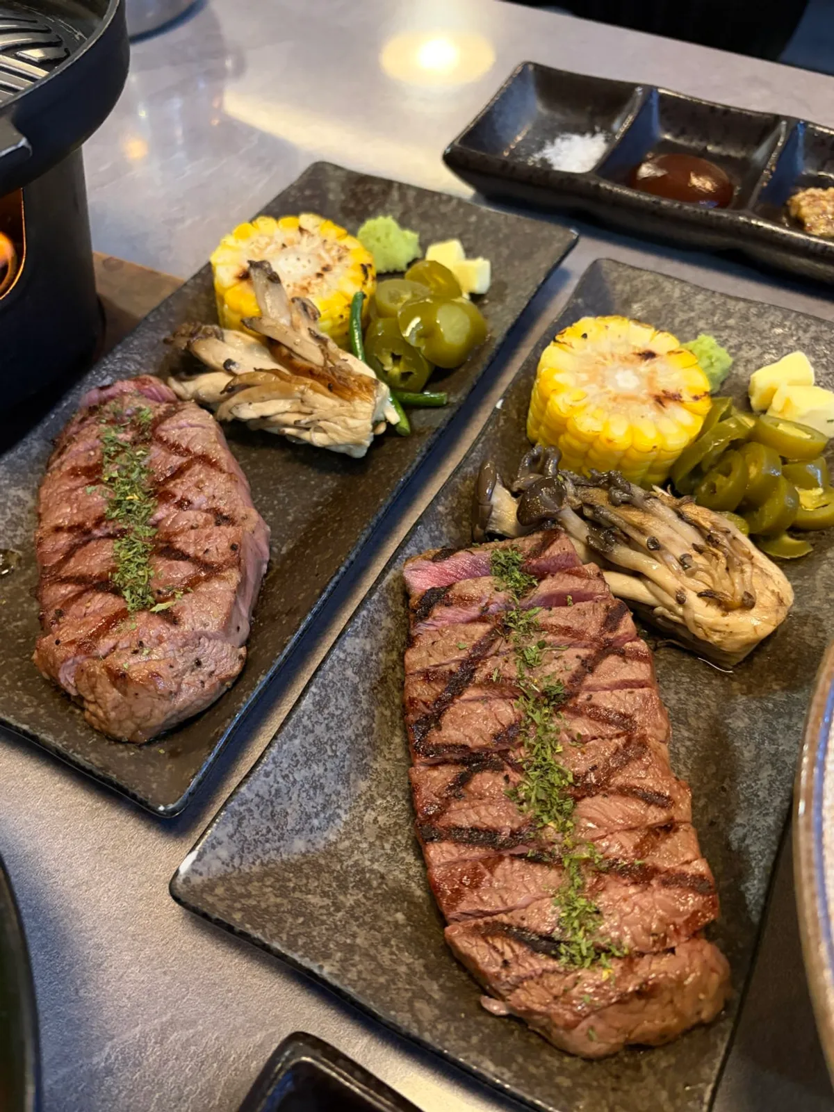 Full spread of the Kkuudeok Pujim Set