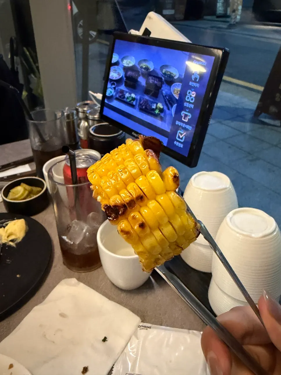 Bujaesal grilled to medium doneness