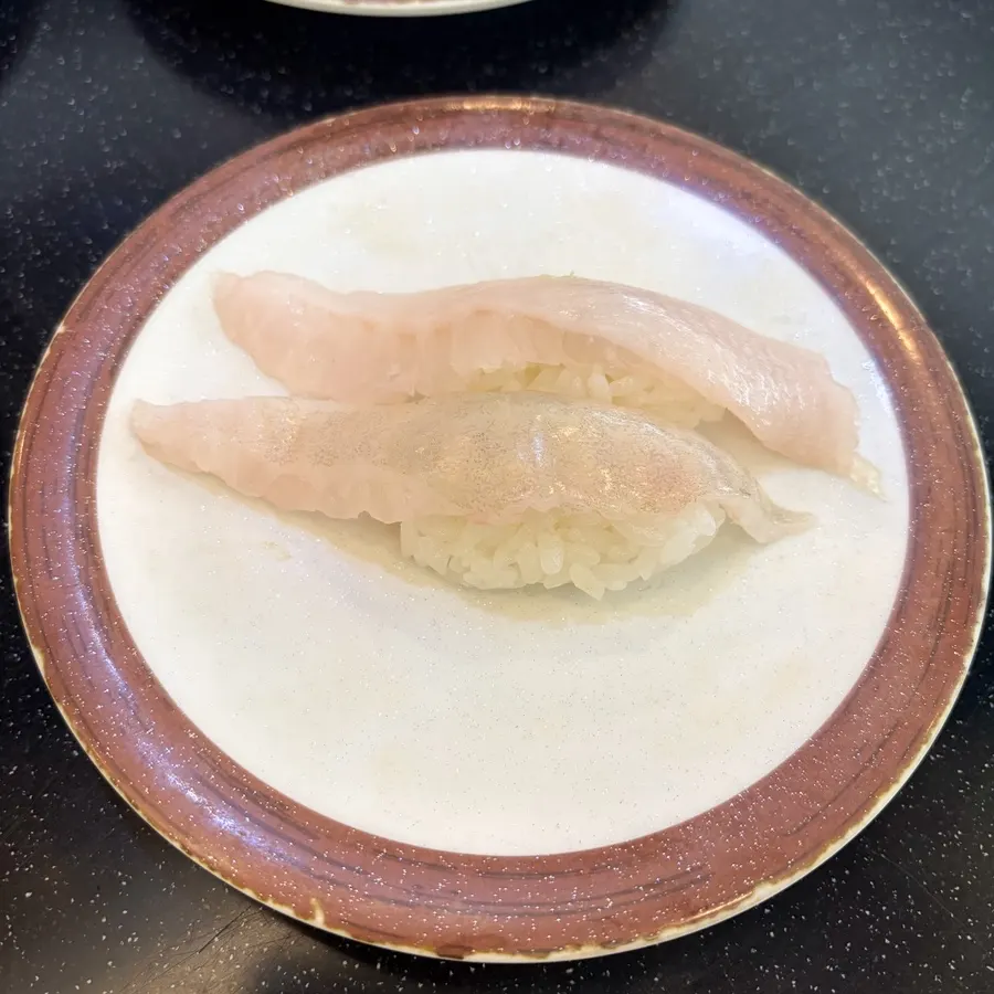 Plate of salmon belly sushi