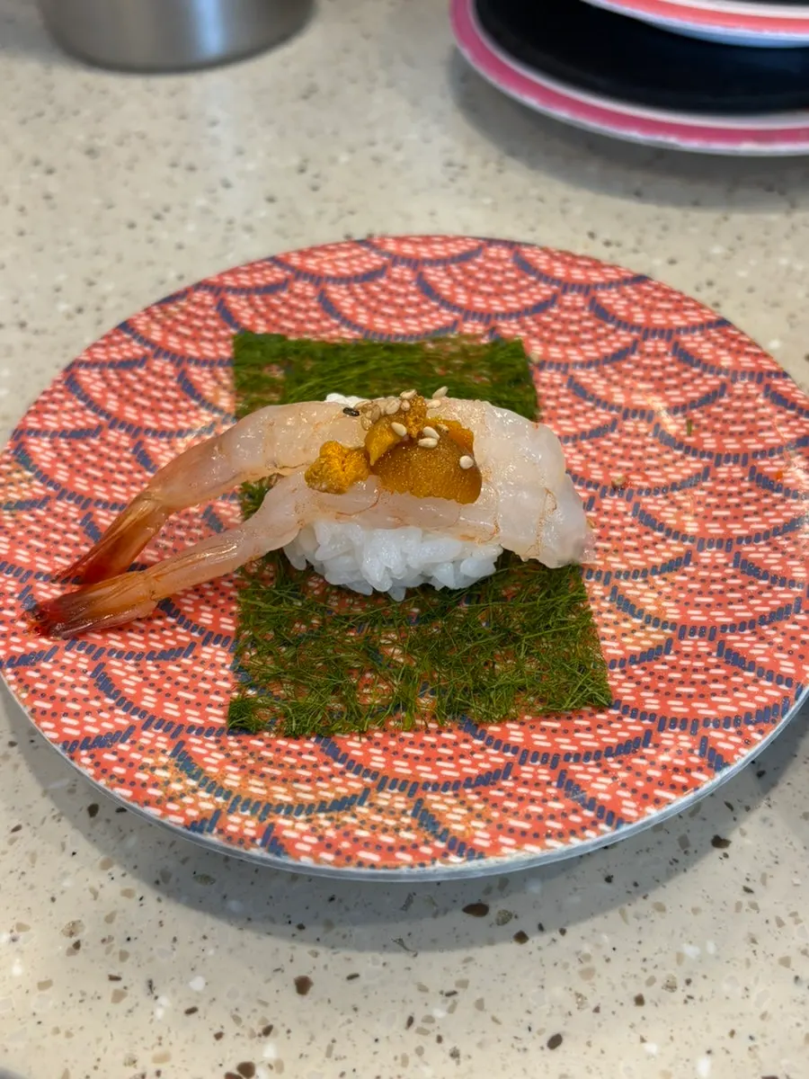 A plate of flounder fin sushi