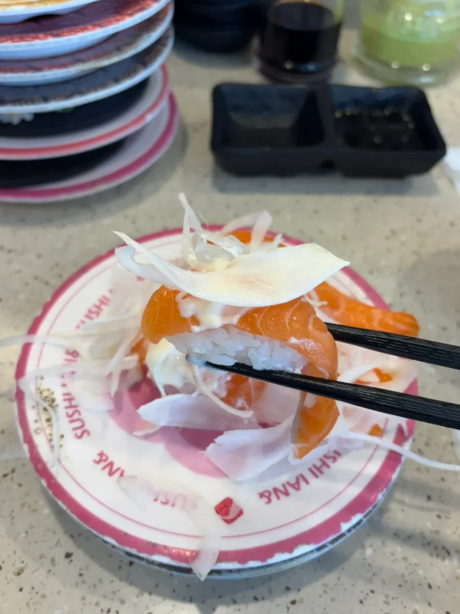Close-up of eel sushi