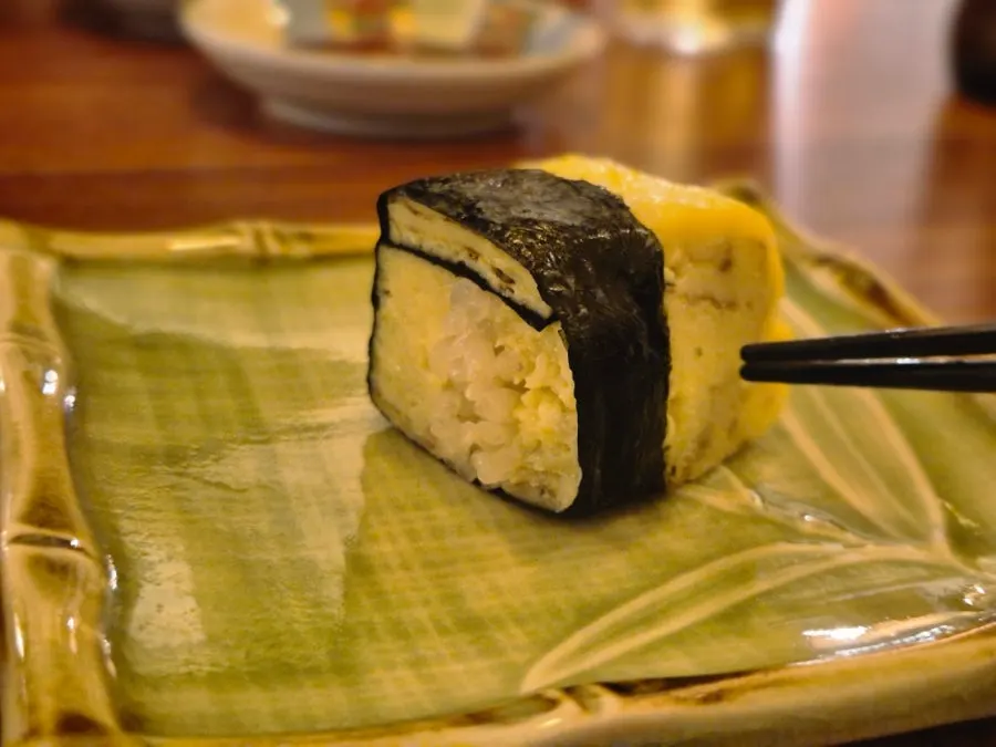Sakai's egg nigiri
