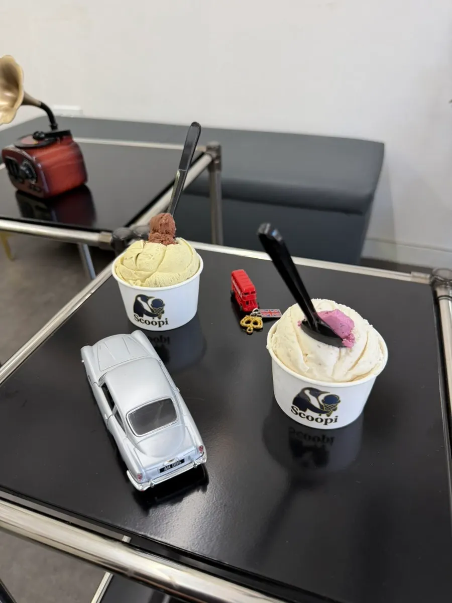 A cup of Scoopy gelato enjoyed as dessert near Seolleung Station