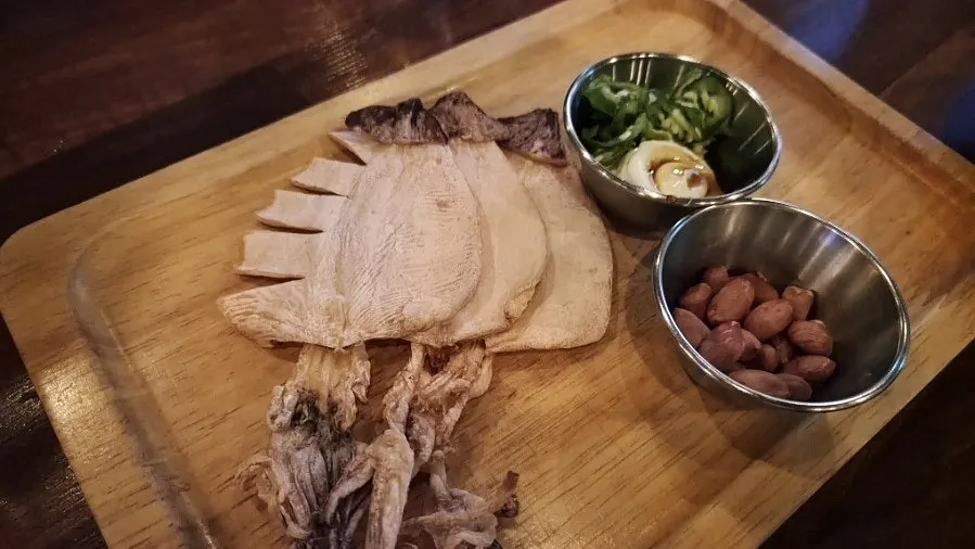 한치와 계란말이 주문 메뉴