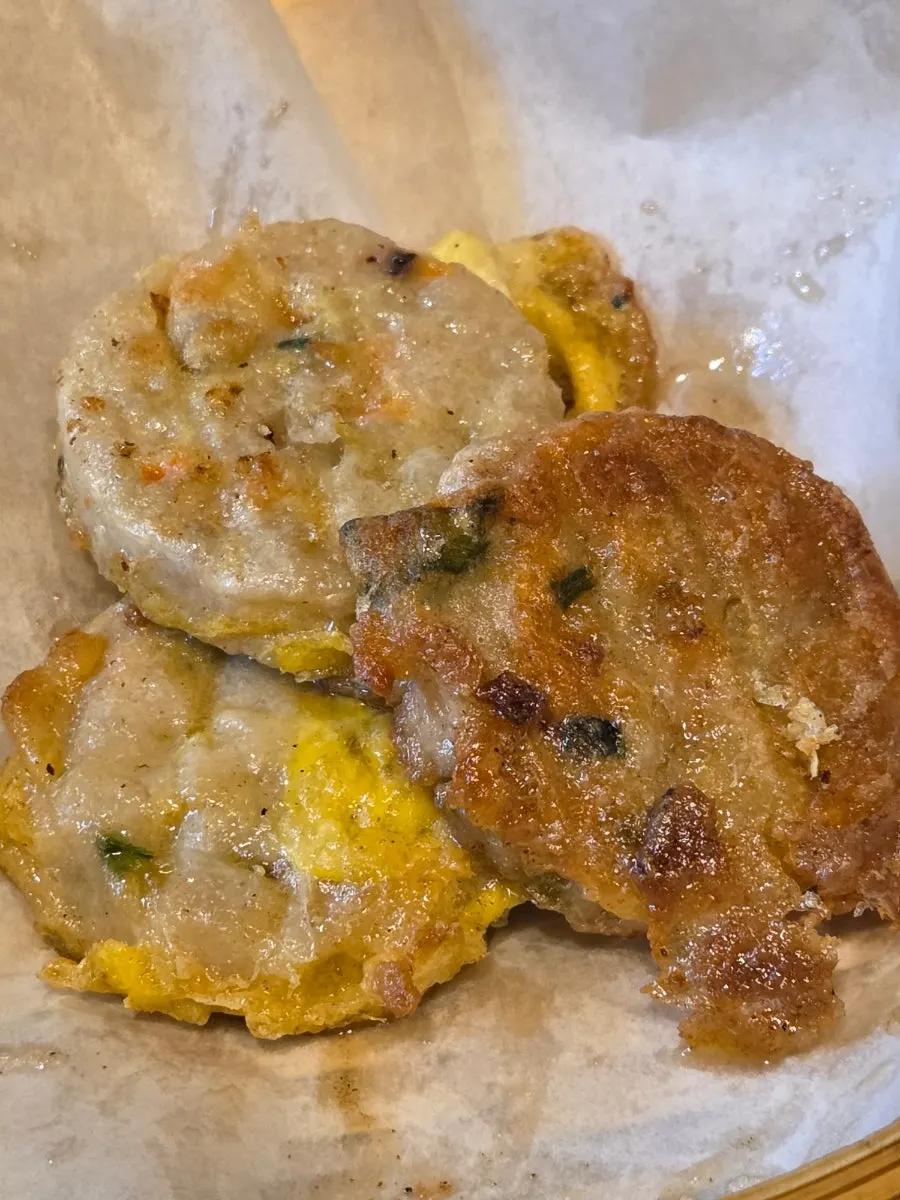 A piece of Haeseonok's seafood pancake