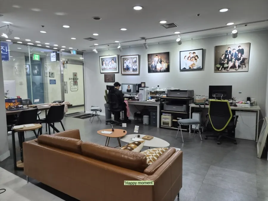 Interior design at the studio entrance
