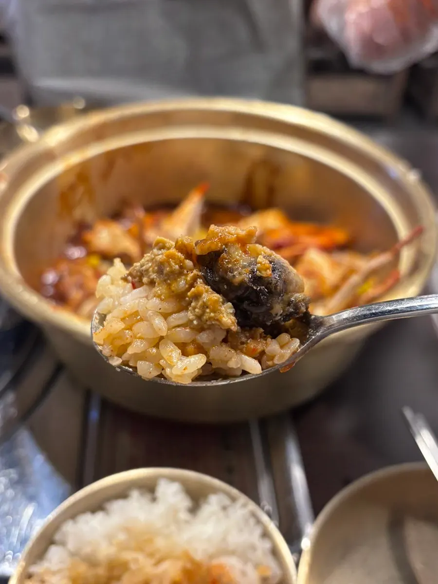 양념에 비벼 먹는 꽃게찜 등딱지밥