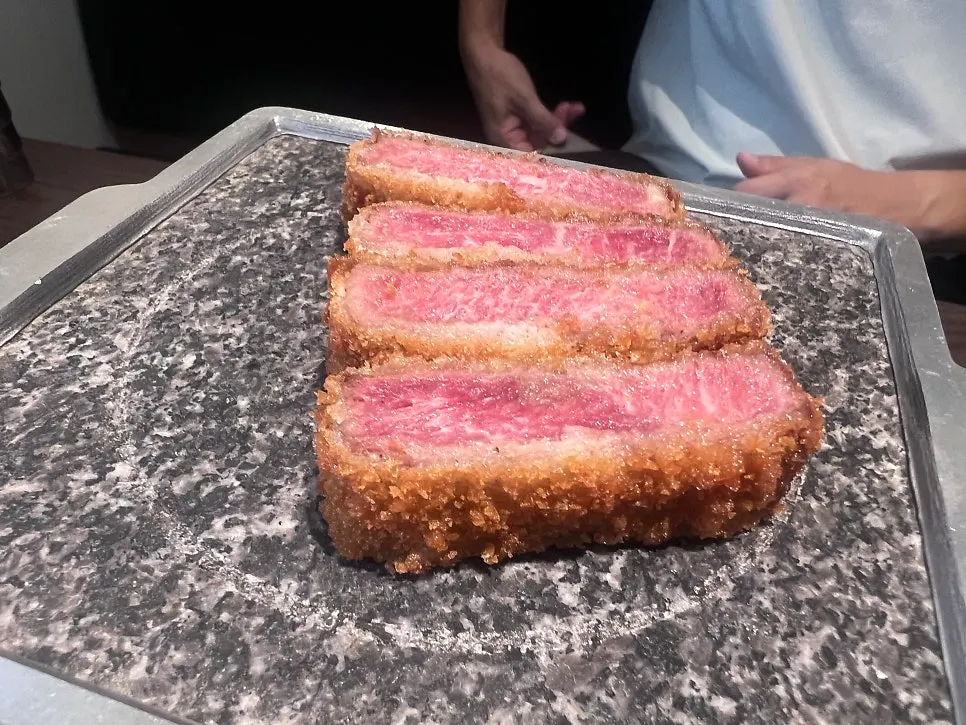 Sirloin gyukatsu served in ten pieces