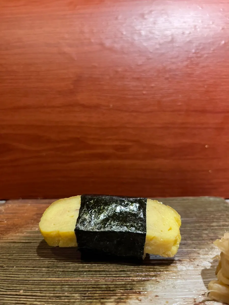 Conger eel (anago) sushi at Sakai