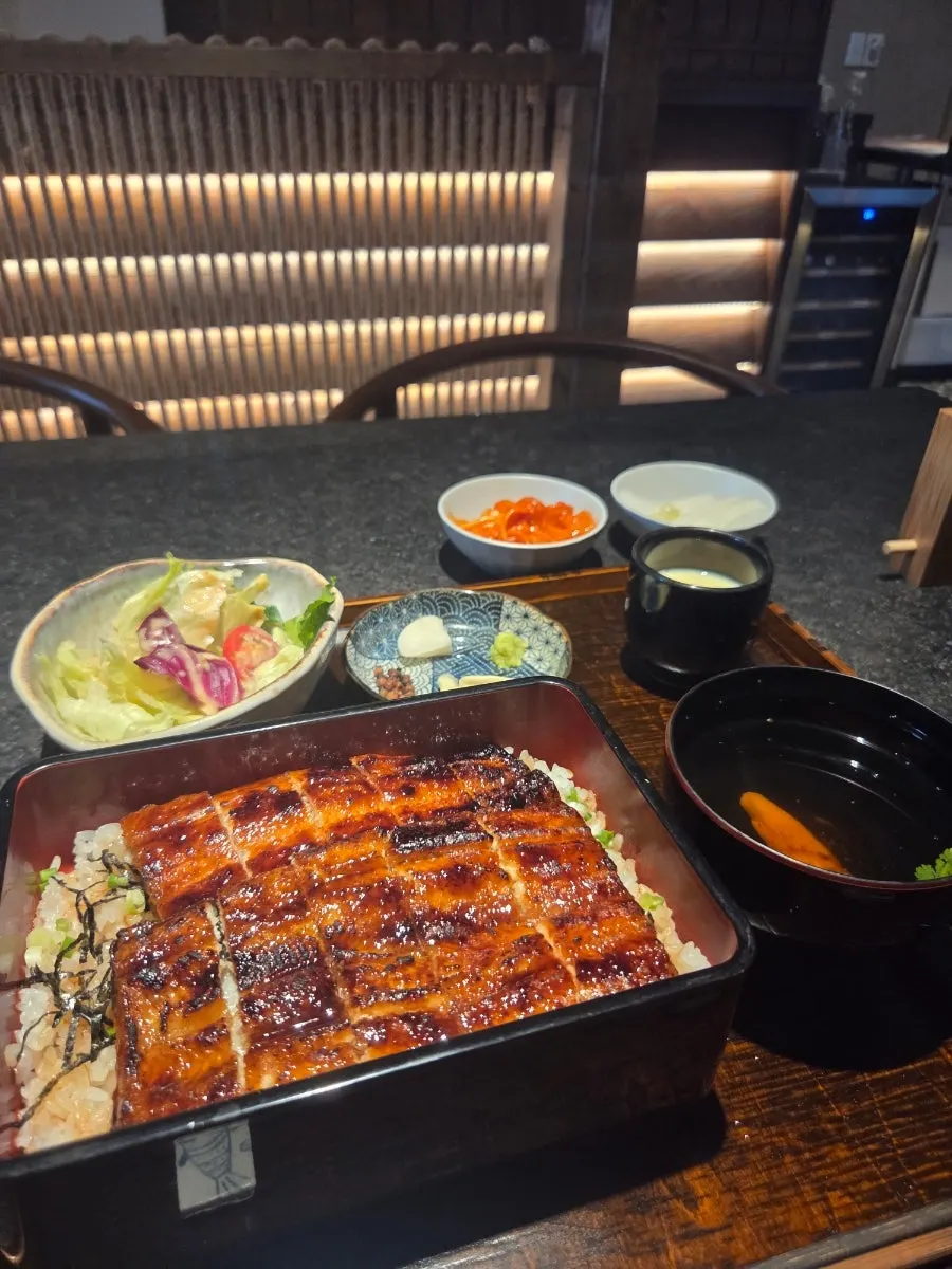 Whole eel rice bowl set