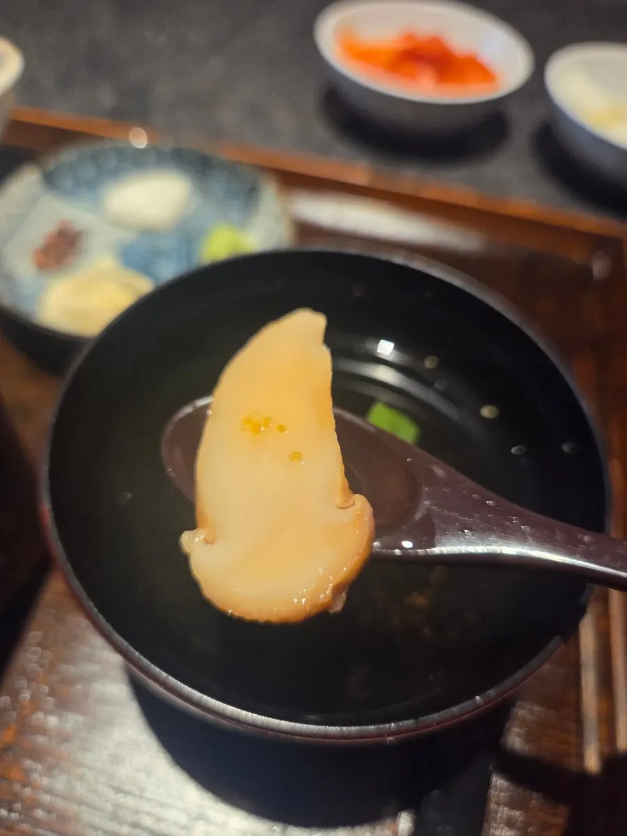 Hot matsutake mushroom soup