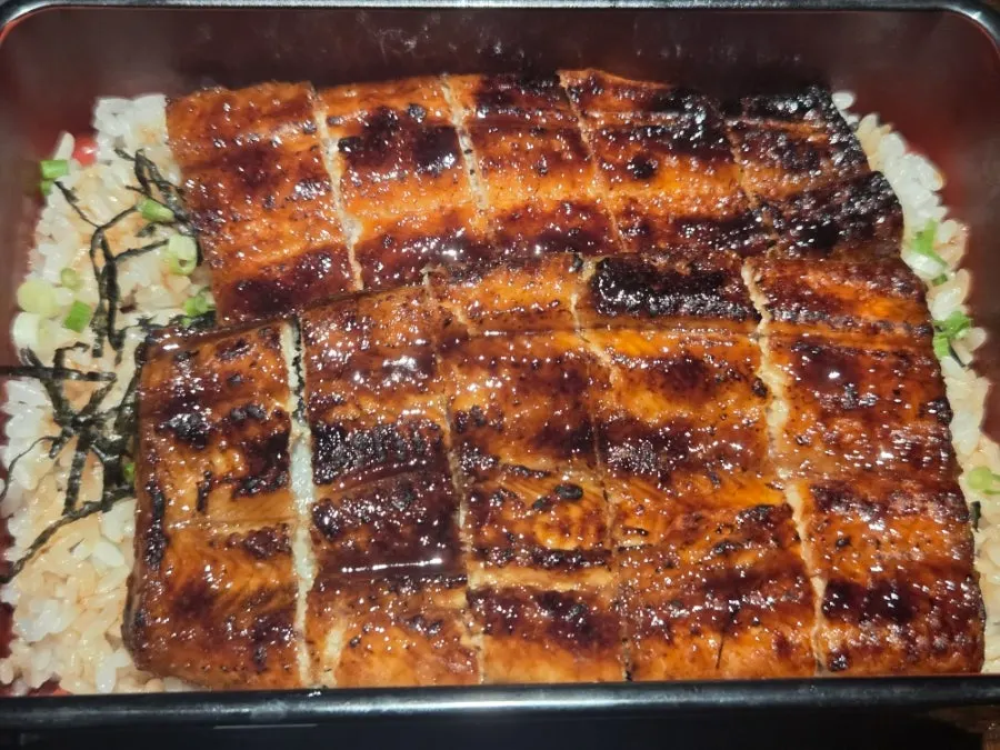 Grilled eel brushed with special sauce