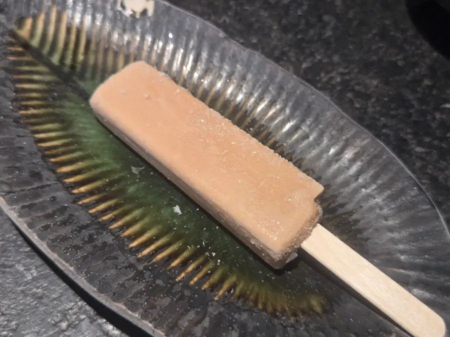 Black tea ice cream dessert