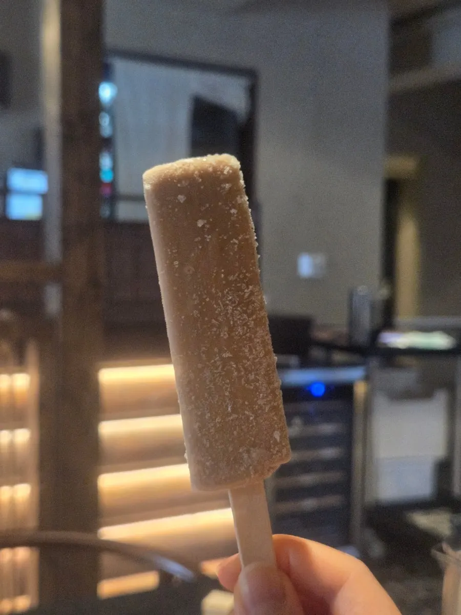 Matcha or black tea ice cream dessert