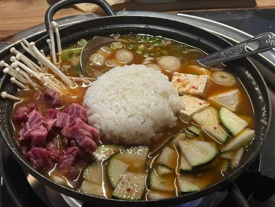Doenjang sulbap served as the finishing course