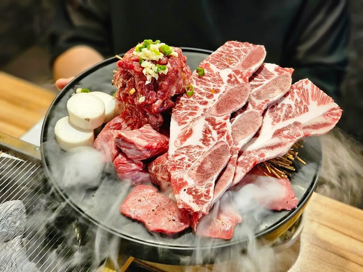 Uno Korean beef and premium beef table spread