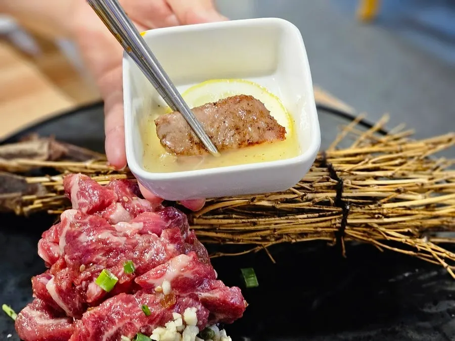 Grilled Korean beef rib platter