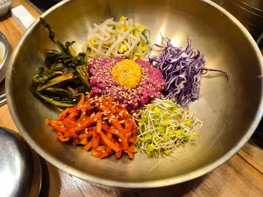 와사비를 올린 LA갈비 한 점