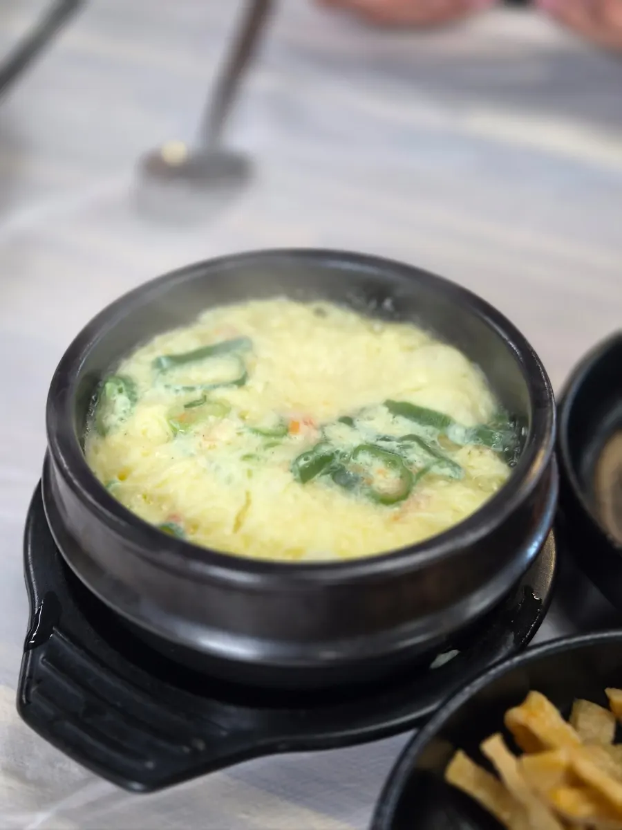 Steamed egg served as a basic side dish