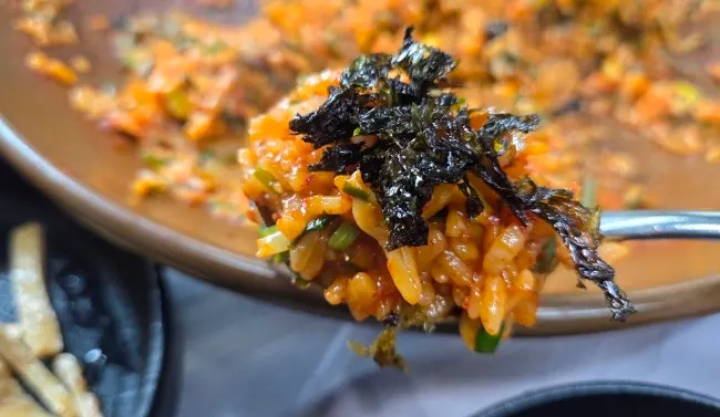 Bowl of fried rice scraped completely clean