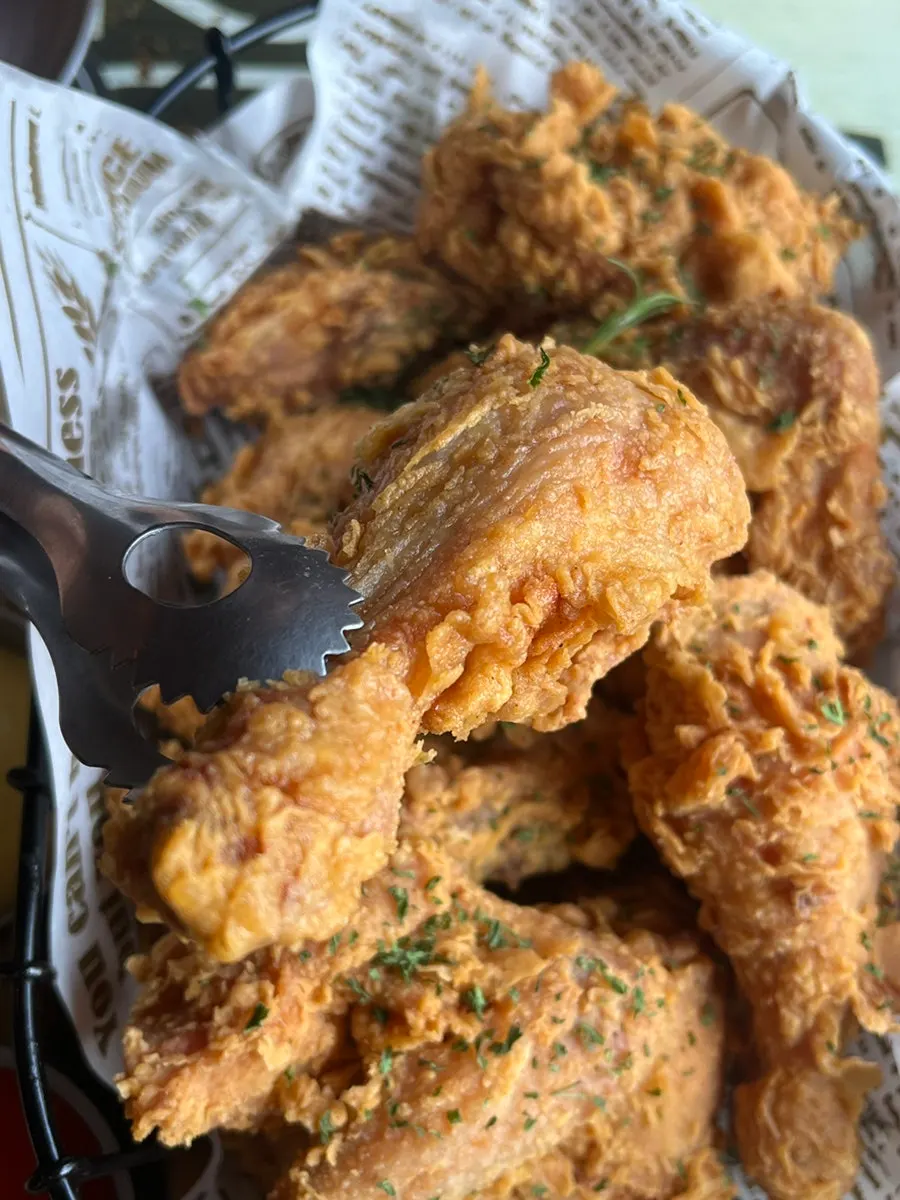 Large pieces of crispy chicken
