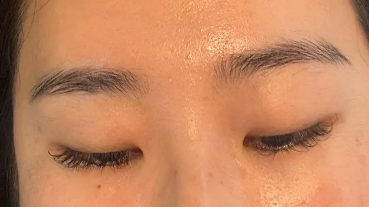 Monolid eyes before eyelash extensions