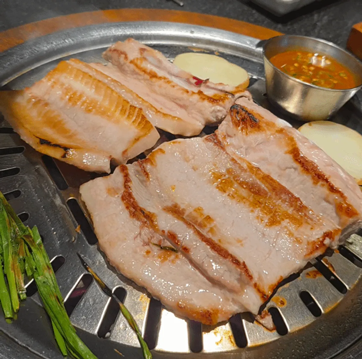 Fresh rib platter and grilled vegetables