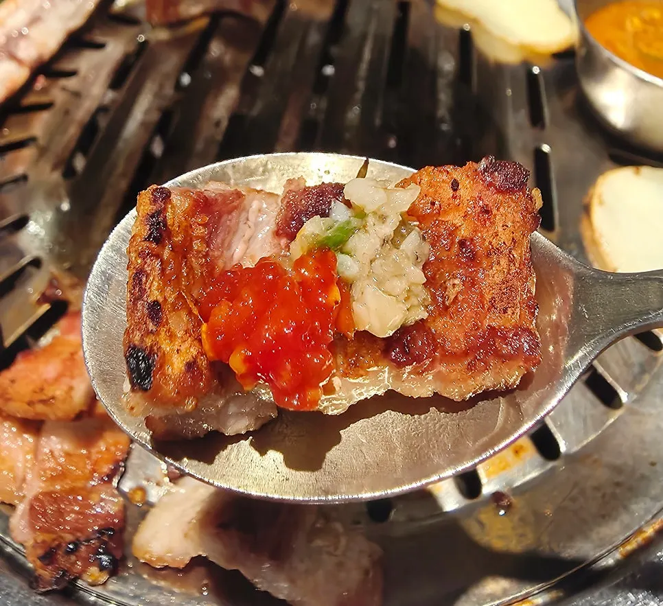 Fresh ribs with myeolchi-jeot