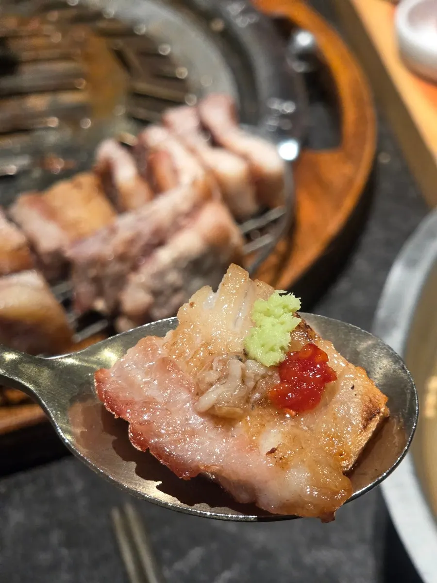 Fresh ribs cut into pieces with scissors