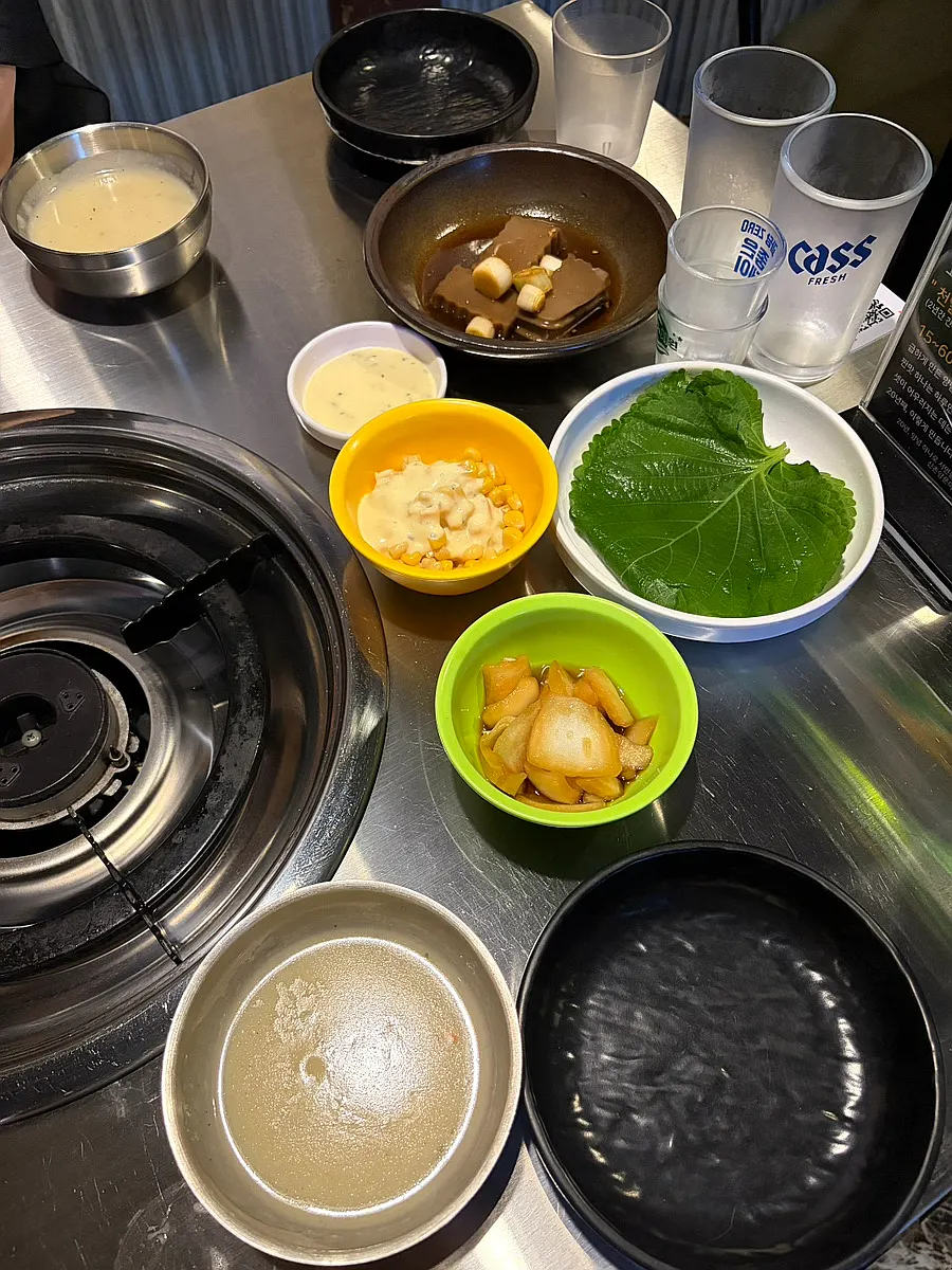 숙성 양념 설명이 적힌 안내물