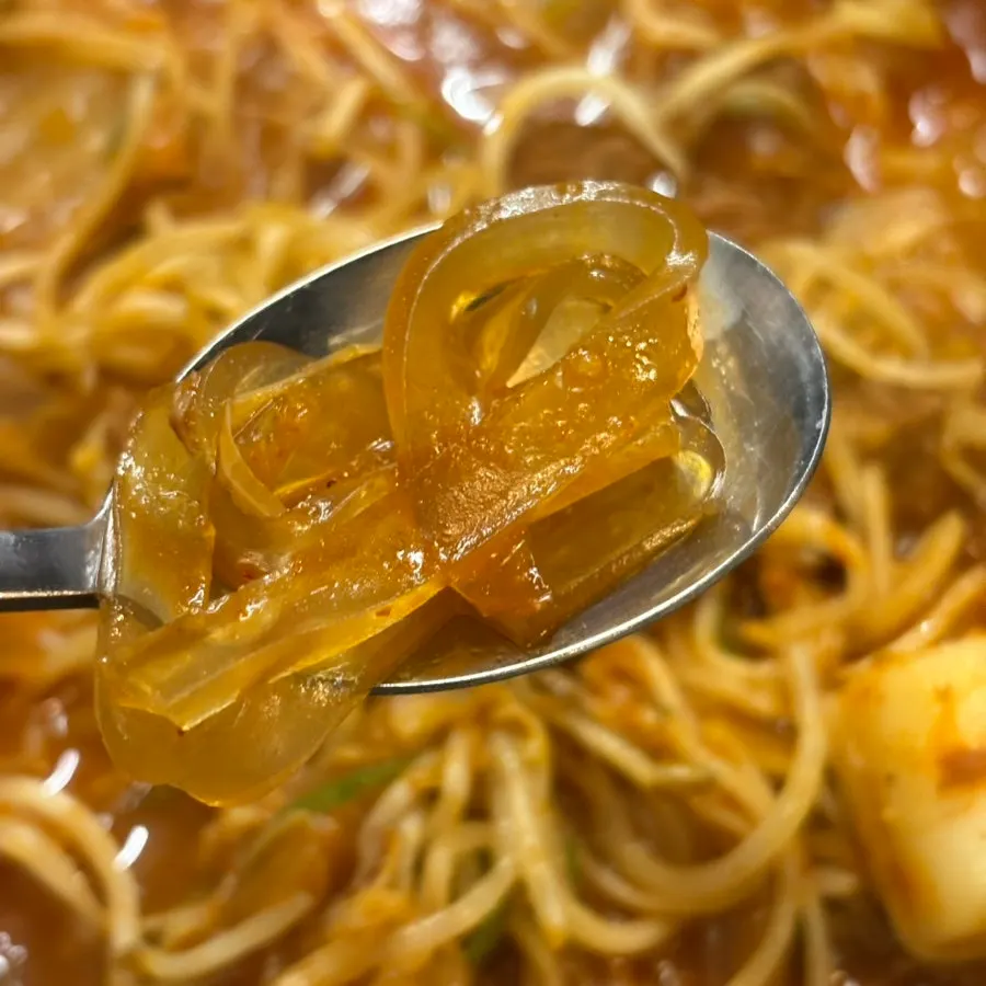 Jeolla aged kimchi served alongside the galbijjim